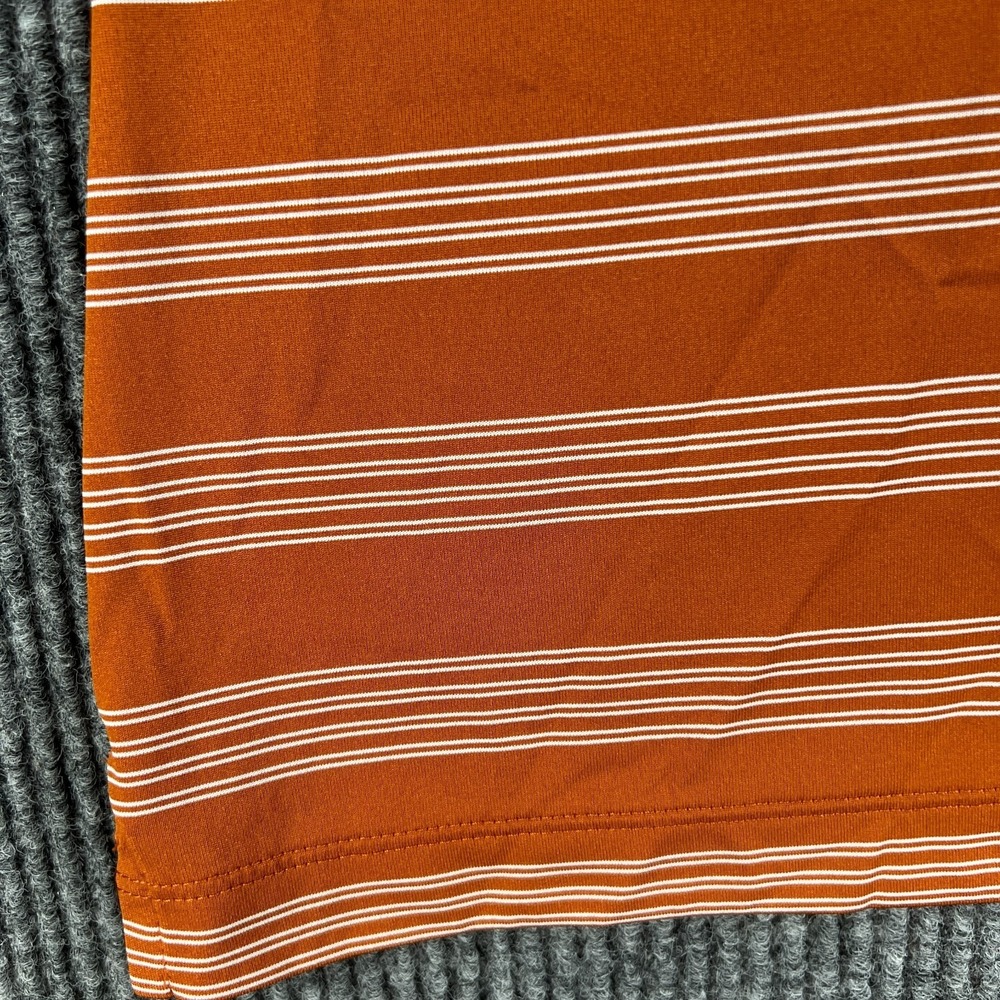 Texas Longhorns Polo Shirt Womens Medium Orange Striped Short Sleeve Nike SEC - Picture 6 of 13